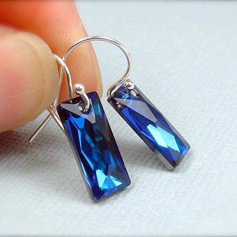 Swarovski Crystal Earrings Bermuda Blue