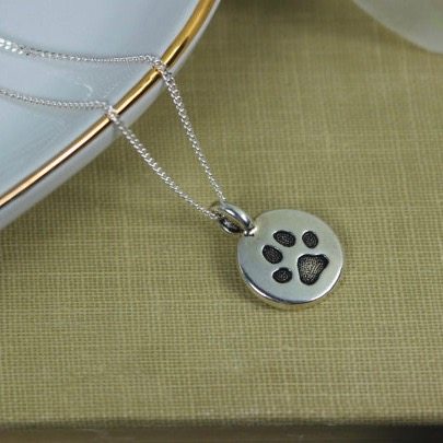 dog paw necklace charm