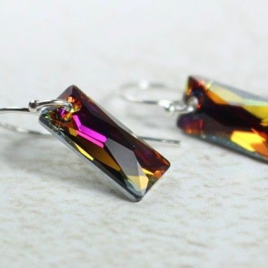 Swarovski Crystal Volcano Earrings, Crystal Jewelry