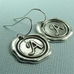 monogram letter earrings