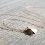 rose gold drop necklace