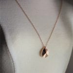 rose gold drop necklace