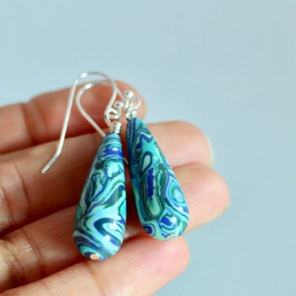 malachite earrings