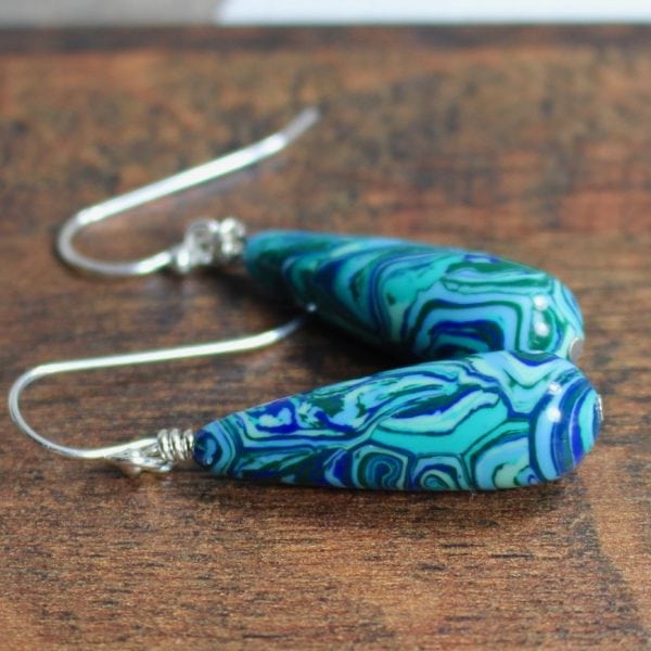 malachite earrings