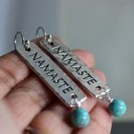 namaste turquoise dangles