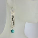 namaste turquoise dangles