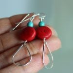 red turquoise earrings