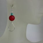 red turquoise earrings