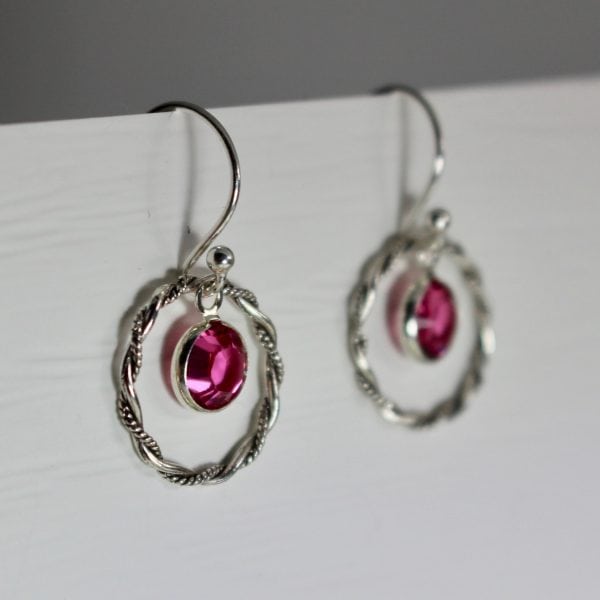 Pink Crystal Earrings