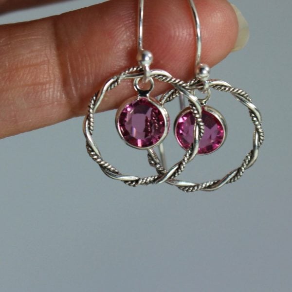 Pink Crystal Earrings