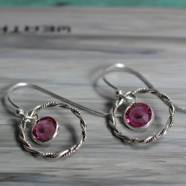 Pink Crystal Earrings