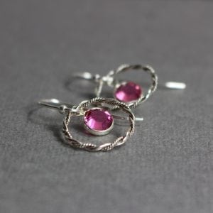 Pink Crystal Earrings