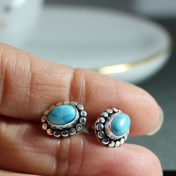 turquoise stud earrings