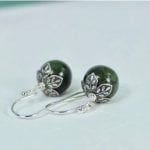 green jade earrings