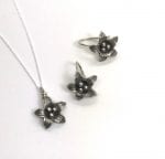 silver lily flower set