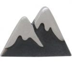 snow cap mountain post earrings